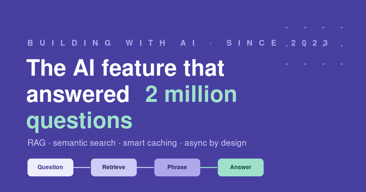 The AI feature I built that answered 2 million questions